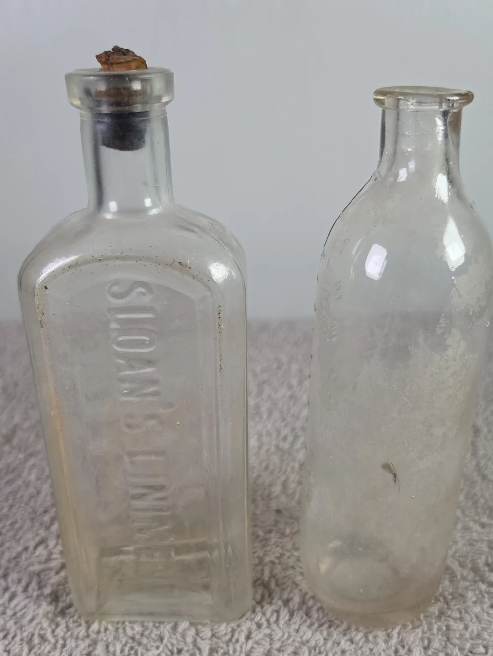 Clear Glass Bottle Set - Transparent Decorative Bottles